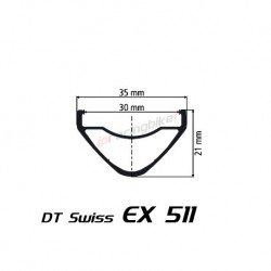 Jante DT Swiss EX 511 en aluminium dédiée à l'enduro.