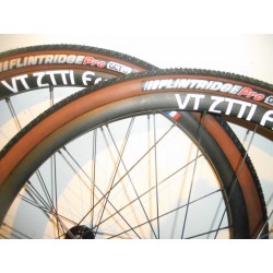 Gravel Paire de Roues avec Pneus Tubeless Roues Disques Jantes Carbone H 25