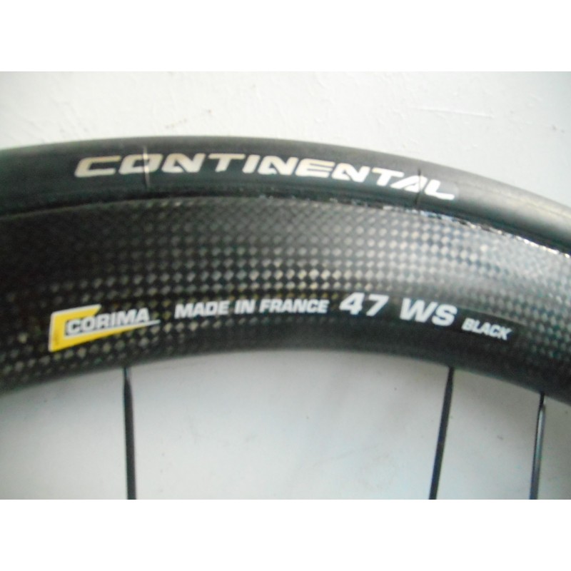 Corima 47 WS Occasion Roues avec Boyaux jante carbone H47mm