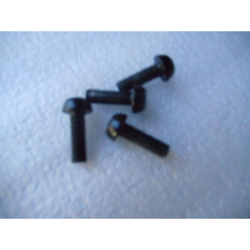 4 Vis de porte bidon alu noir.